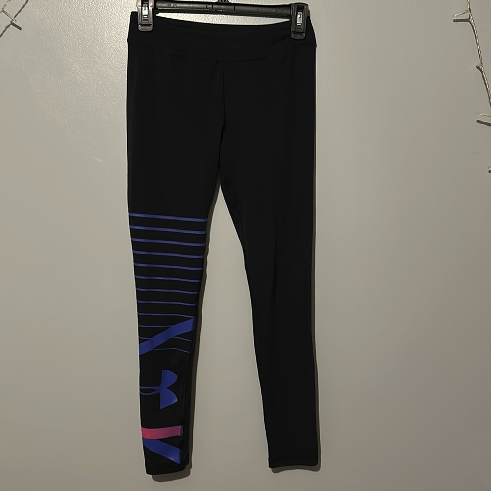 NWOT girls under armour black leggings size youth large